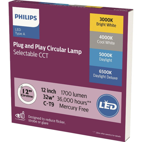 Philips 32W Equivalent 12 In. Multi-CCT C-T9 G10q Base Circline LED Light Bulb 590547 540397