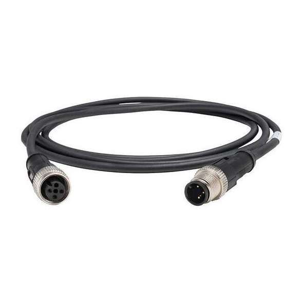 Telemecanique Sensors Cordset,6.56 ft.,Black,250VAC/300VDC XZCR1511040A2