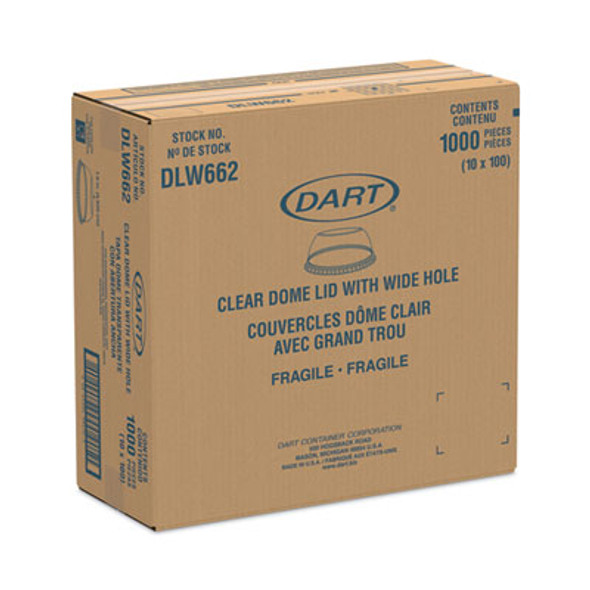 LID,PET,DOME,W/HOLE,CLR