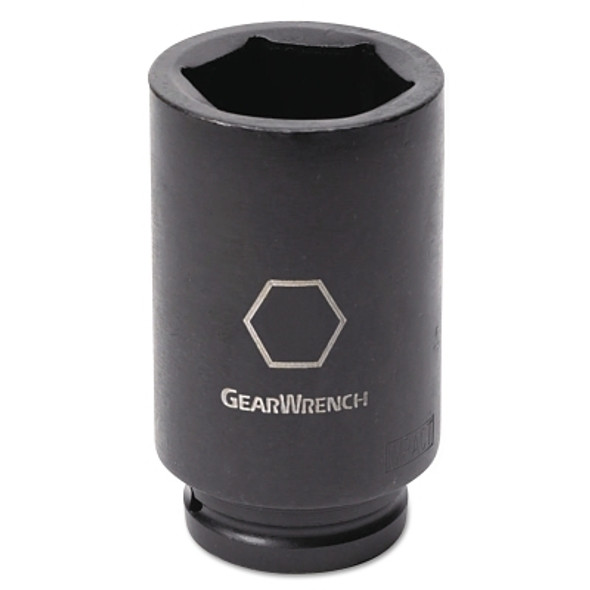 Impact Socket, 3/4 in Drive Size, 1-1/2 in Opening Size, 6-point, Deep Length