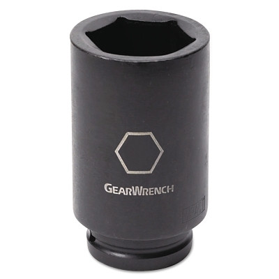 Impact Socket, 3/4 in Drive Size, 1-1/8 in Opening Size, 6-point, Deep Length