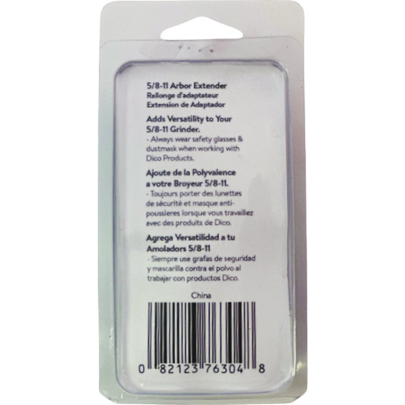 Dico 5/8 In.-11 x 5/8 In.-11 Angle Grinder Arbor Extender