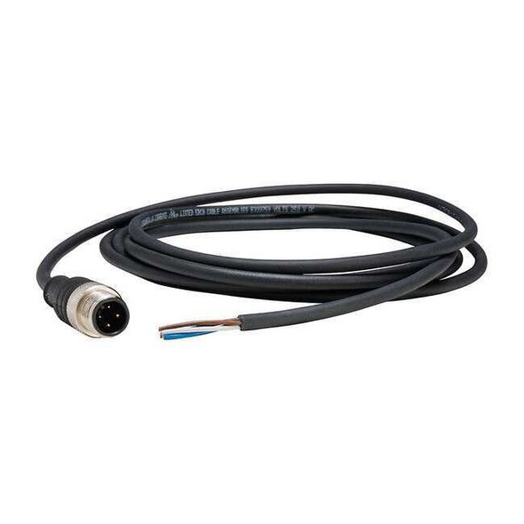 Telemecanique Sensors Cordset,6.56 ft.,Black,250VAC/300VDC XZCP1541L2