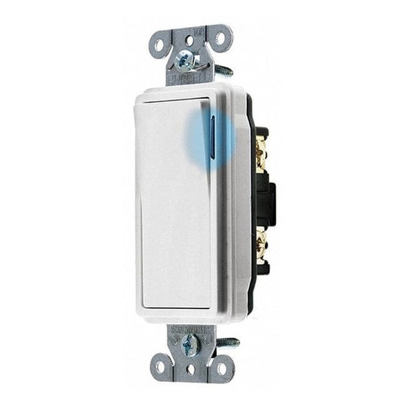 Bryant Wall Switch, 2 hp, Rocker, 20 A, White 9901GLW