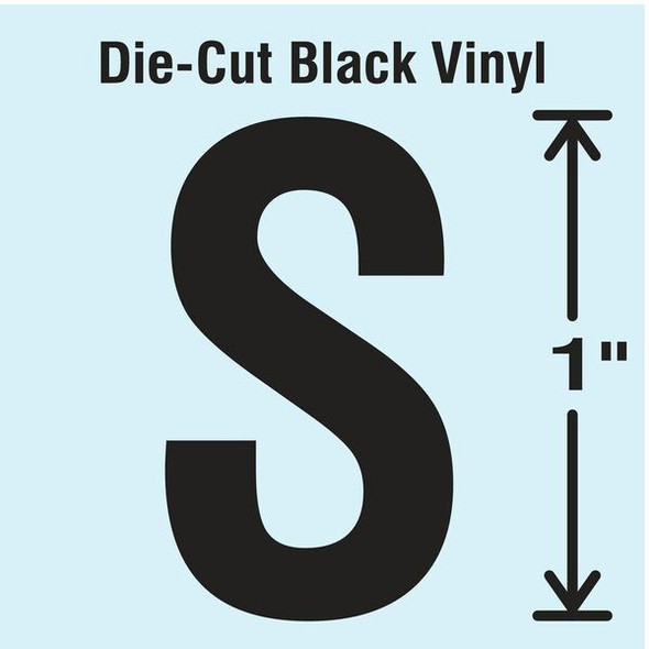 Stranco LetterLabel,Vinyl,1inH,5/8inW,PK10 DBV-1-S-10