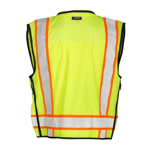 Kishigo High Visibility Vest,Class 2,2XL,Lime S5000-2X