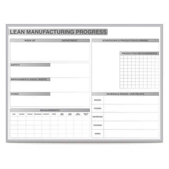 Ghent Dry Erase Board,Non-Magnetic,Steel,36"W GRPM202M-23