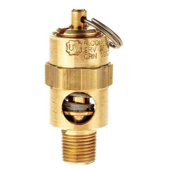 Conrader Safety Valve,Brass Ball SRV250-1/8-CE-075