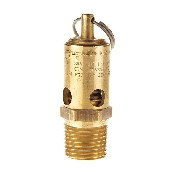 Conrader Safety Valve,Brass Ball SRV390-1/2-CE-075