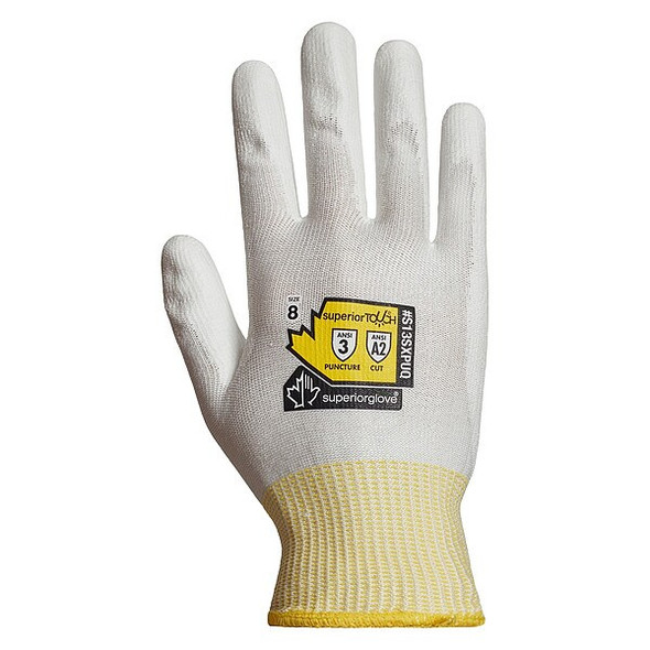 Cut-Resistant Gloves, Cut Level A2 ,Dipped ,Polyurethane ,Smooth ,11 1 PR