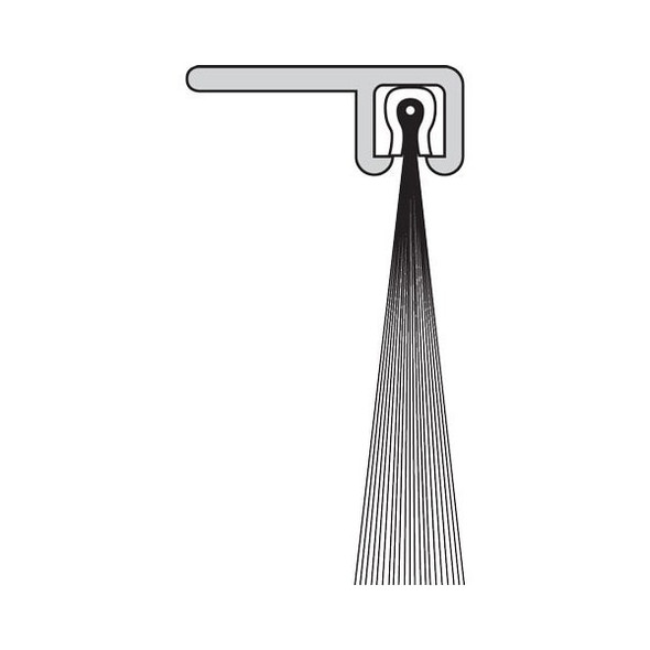 American Garage Door Supply Brush Seal, Nylon, 1 in L, Black BN9161-94