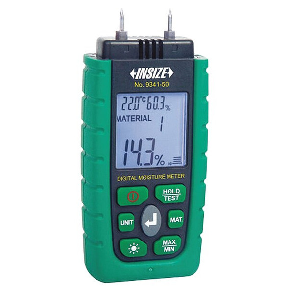 Insize Moisture Meter,Pin,2inDepth 9341-50
