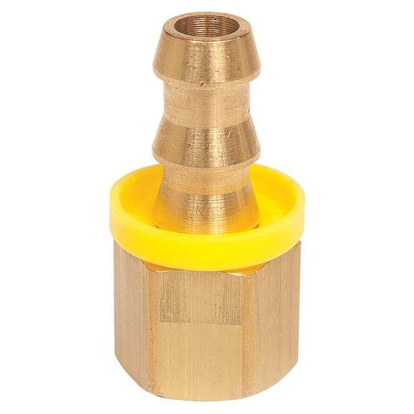 Continental Push on Hose Fitting,1/2"x1/2",BarbxNPTF PB-NPF-0808
