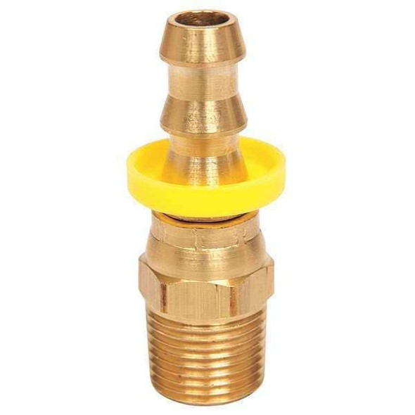 Continental Push on Hose Fitting,1/2"x1/2",BarbxNPTF PB-NPMX-0808