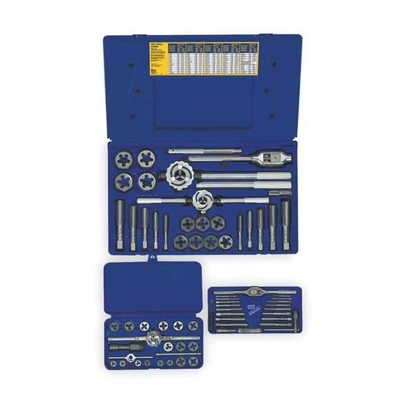 Irwin Tap/Die Set,66pc,NC,NF,NPT 97606