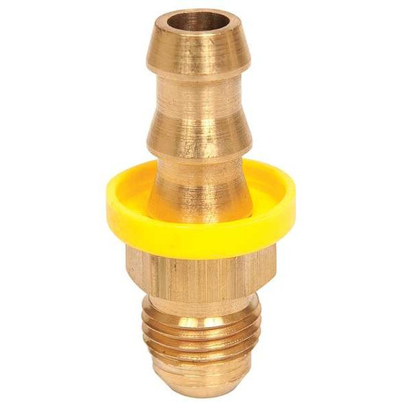 Continental Push on Fitting,3/8"x3/8",BarbxFlare PB-SFM-0606 Continental Push on Fitting,3/8"x3/8",BarbxFlare PB-SFM-0606
