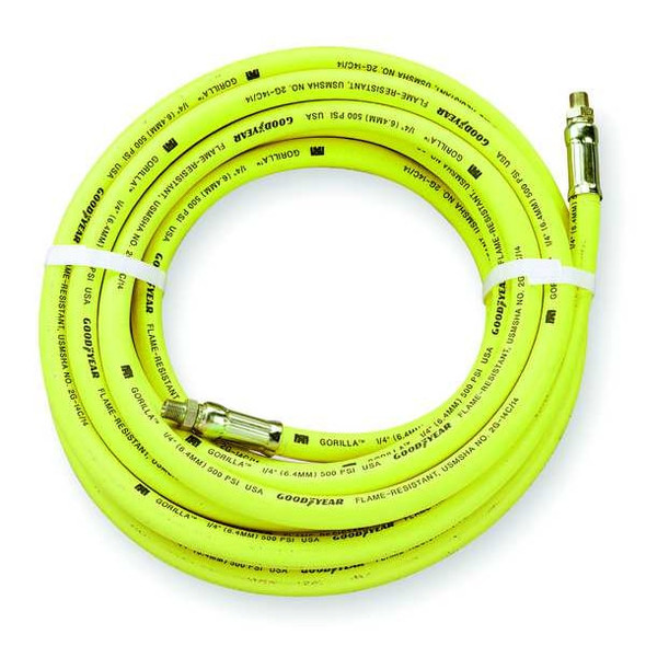 1/2" x 25 ft Rubber Coupled Multipurpose Air Hose 500 psi YL