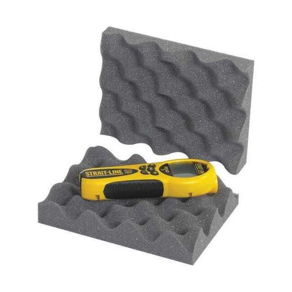 Convoluted Foam Sets,8x6x2",PK48, Polyurethane Foam, Charcoal, 48 PK