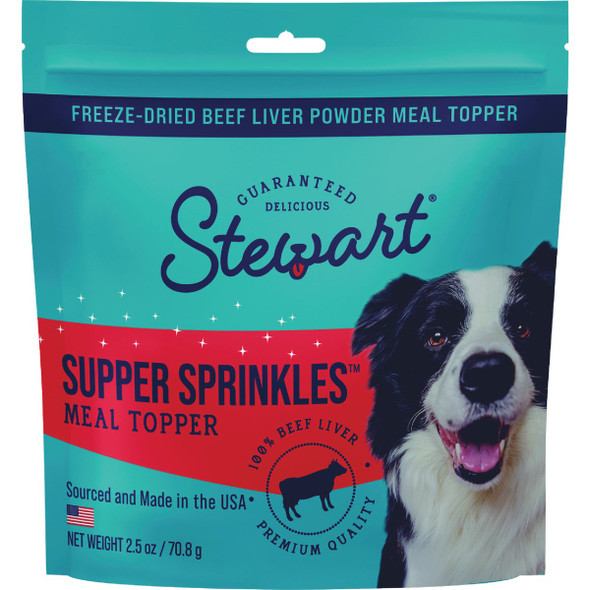 Stewart Supper Sprinkles 2.5 Oz. Beef Liver Dog Meal Topper 406001