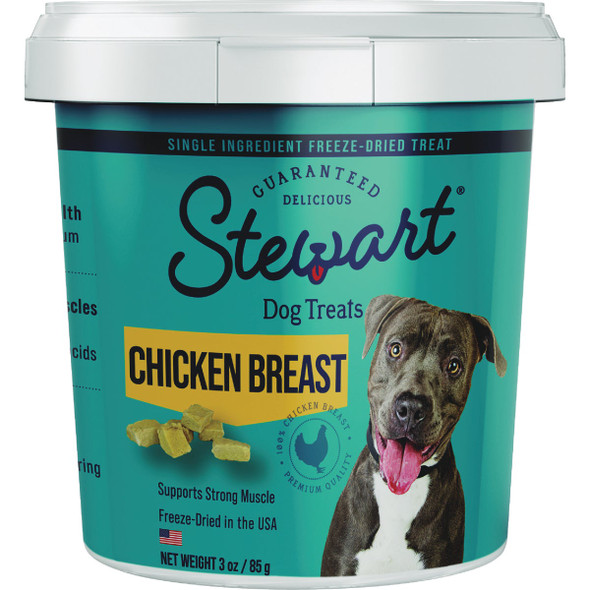 Stewart 3 Oz. Tub Freeze-Dried Chicken Breast Dog Treats 401705