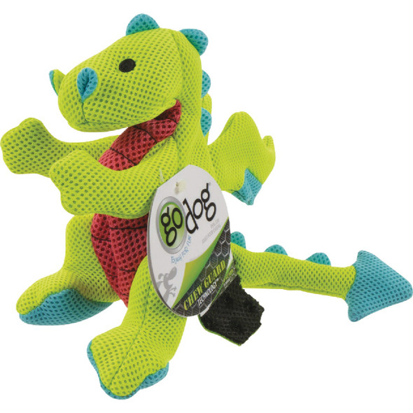 goDog Dragons Small Green Squeaky Plush Dog Toy 70643-98997-024