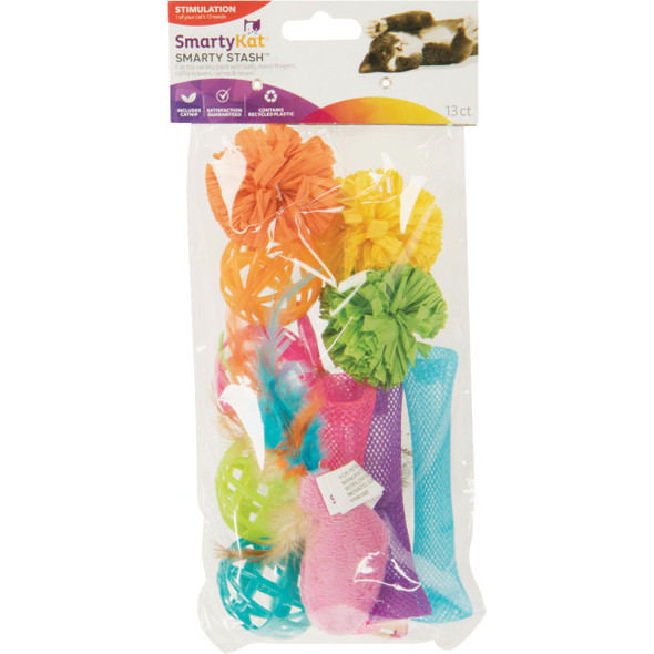 SmartyKat Smarty Stash Variety Pack Cat Toy (13-Pack) 09768-94997-024