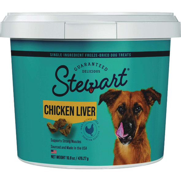 Stewart 16.8 Oz. Freeze-Dried Chicken Liver Dog Treat 401721