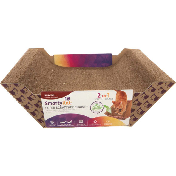 SmartyKat Super Scratcher Chaise with Catnip Infusion Technology 09248-99977-006