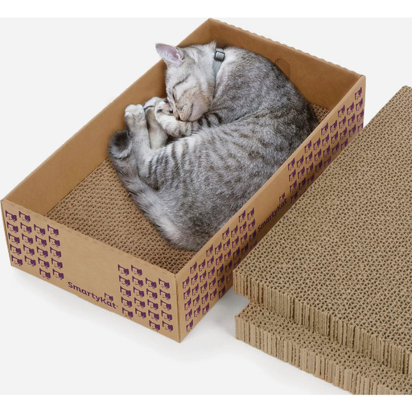 SmartyKat Super Scratcher+ Cat Scratcher with Catnip Infusion Technology (3-Pack)
