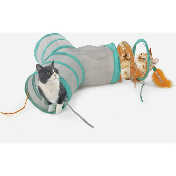 SmartyKat Fringe Frenzy Triple Tunnel  Activity Cat Toy
