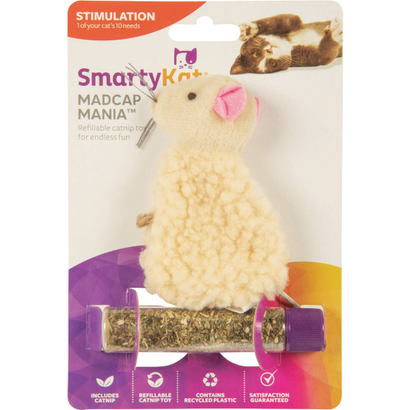 SmartyKat Madcap Mania Refillable Plush Catnip Cat Toy 09366-94967-024