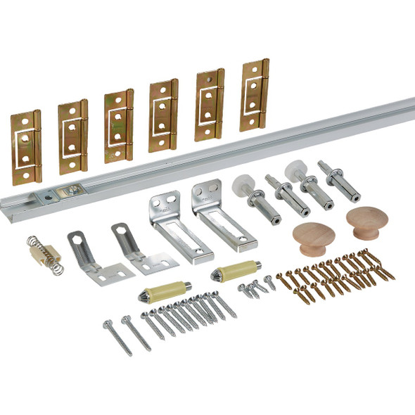 National Hardware 60 In. White Folding Door Hardware Set N343-731