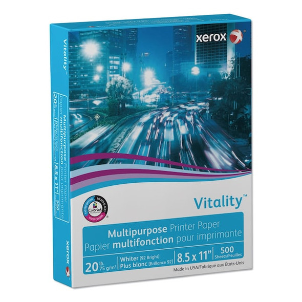 Xerox Vitality Paper, 8.5 x 11, White, PK5000 3R02047 Xerox Vitality Paper, 8.5 x 11, White, PK5000 3R02047