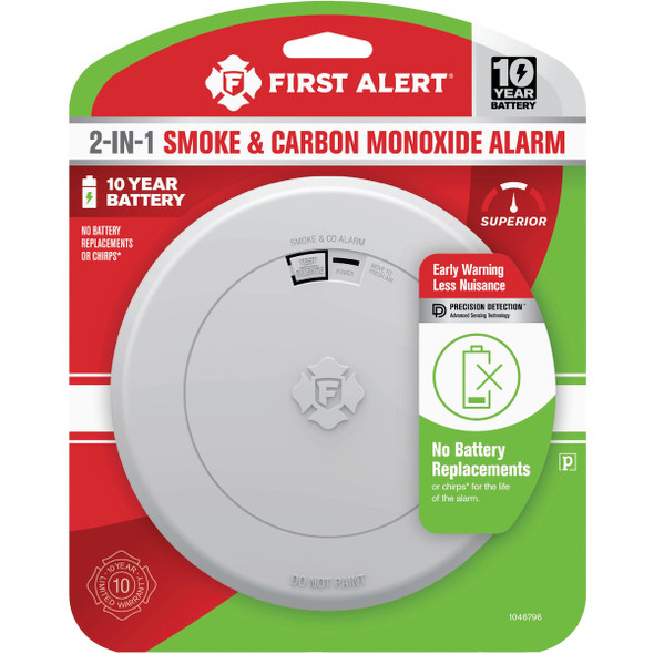 First Alert 10yrbat/Dc Smke/Co Alarm 1046796