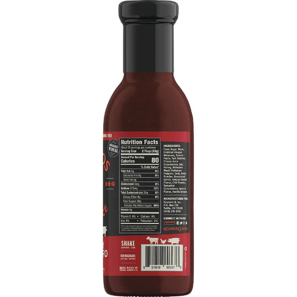 Kosmos Q 15. Oz. Cherry Habanero BBQ Sauce KOS-CHRRY-HAB-Single 808915