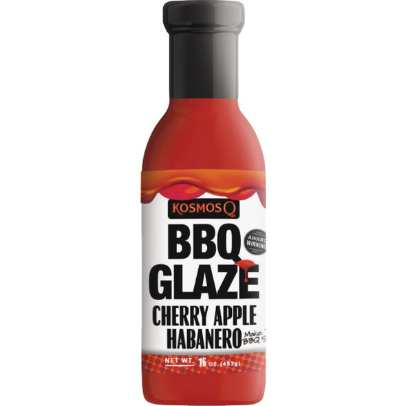 Kosmos Q 16 Oz. Cherry Apple Habanero BBQ Glaze KOS-CAH-GLAZE- Single