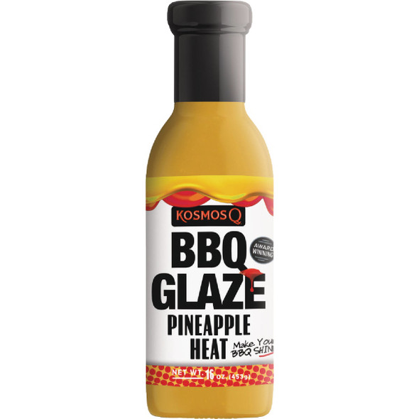 Kosmos Q 16 Oz. Pineapple Heat BBQ Glaze KOS-PAH-GLAZE- Single