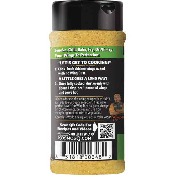 Kosmos Q 5.1 Oz. Garlic Parm Wing Dust KOS-WD-GP-SHK 868584