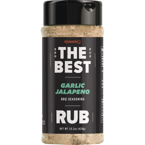 Kosmos Q 15.1 Oz. The Best Garlic Jalapeno Rub KOS-TBGJ-RUB-Shk Kosmos Q 15.1 Oz. The Best Garlic Jalapeno Rub KOS-TBGJ-RUB-Shk