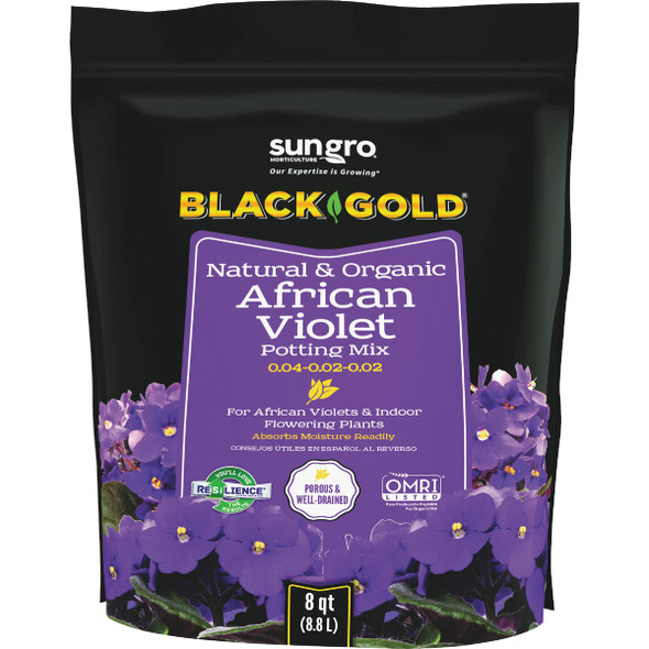 Black Gold 8 Qt. Natural & Organic African Violet Potting Mix 1410502.Q08P