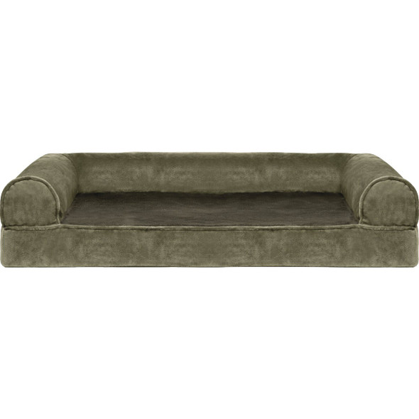 FurHaven Medium Faux Fur & Velvet Orthopedic Sofa Dog Bed 45337404