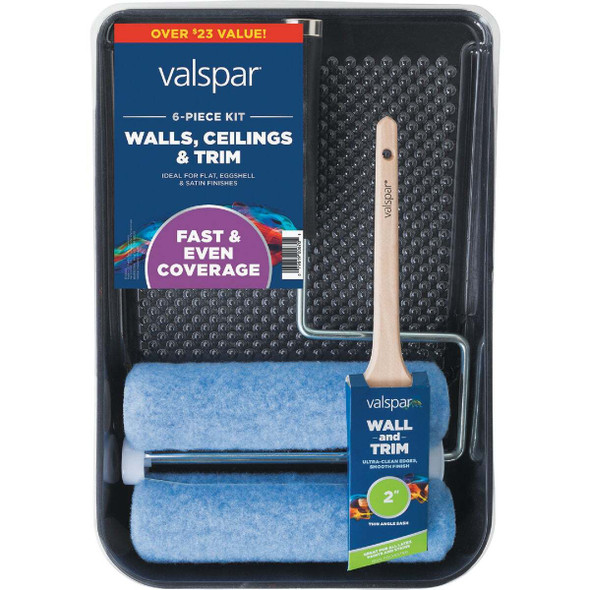 Valspar Walls, Ceilings & Trim Paint Roller Kit (6-Piece) 889905960