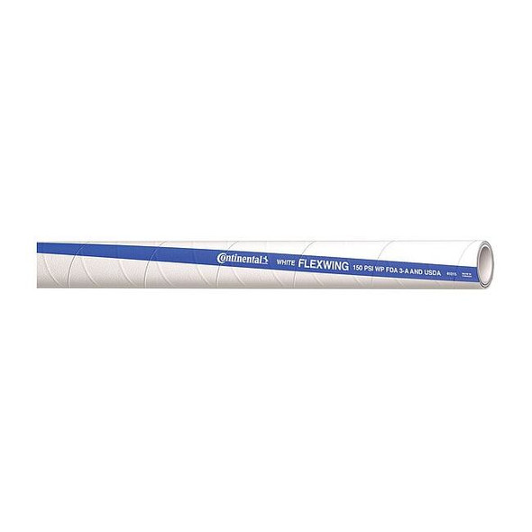 Continental Food Hose,2" ID x 10 ft.,White FTH200-10-G