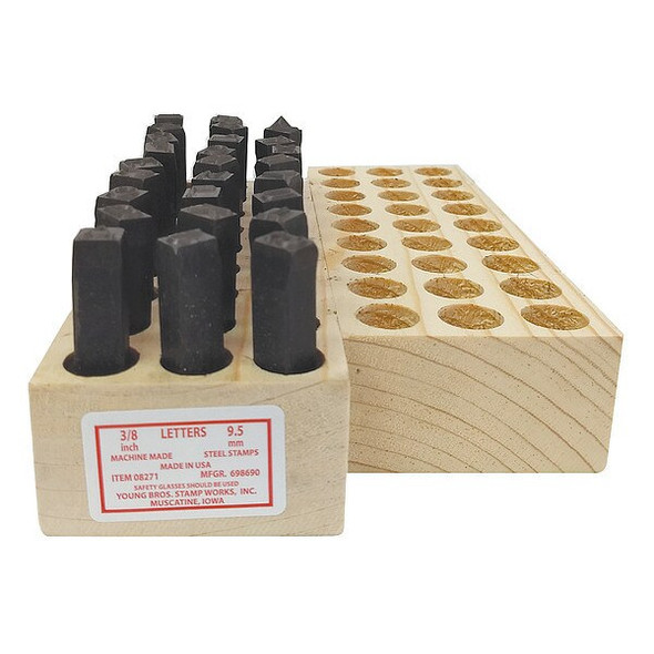 Young Bros Stamp Works Hand Stamp Kit, Letter Set 08271