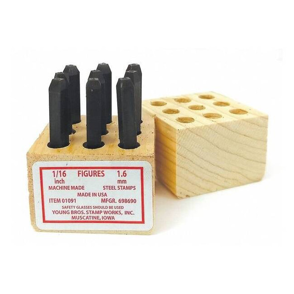 Young Bros Stamp Works Hand Stamp Kit, Number Set 01091