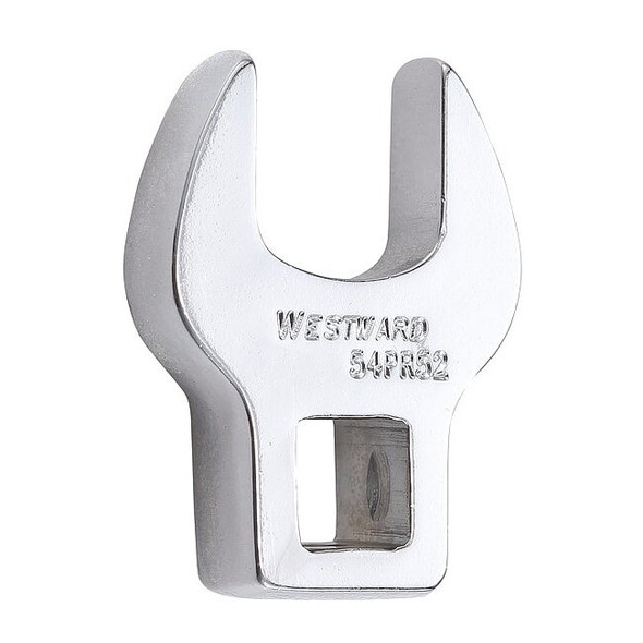 3/8" Drive, Metric 16mm Crowfoot Socket Wrench, Open End Head, Chrome Finish