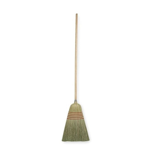 11 in Sweep Face Corn Broom, Medium/Stiff Combination, Natural, Tan