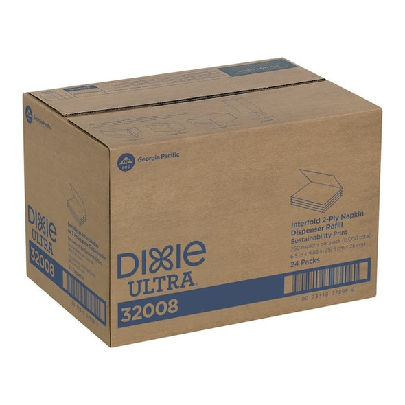 Dixie Napkin,9 7/8" W,Brown,6 1/2 W,32008,PK24 32008