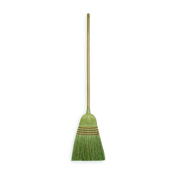12 in Sweep Face Corn Broom, Medium/Stiff Combination, Natural, Tan