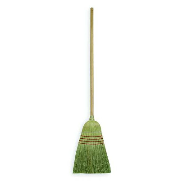 12 in Sweep Face Corn Broom, Medium/Stiff Combination, Natural, Tan